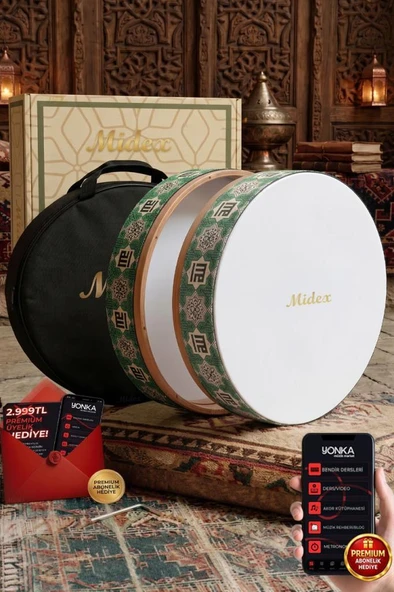Midex BR-410 Kaliteli Bendir Def Akort Ayarlı EL Tutma Oyuklu Çantalı ürün görseli 1