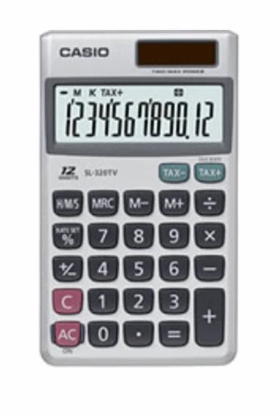 Casio SL-320TV 12 HANE CEP HESAP MAKİNESİ ürün görseli 1