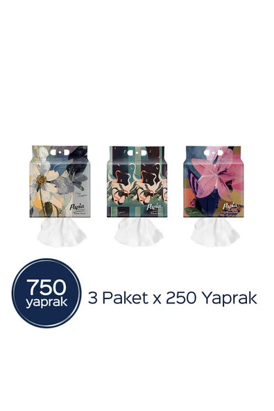 Papia Home Asmalı Havlu 250'Li x3 Adet (750 Yaprak) ürün görseli 1