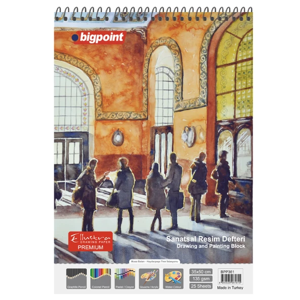 Bigpoint Sanatsal Resim Defteri 135 Gram 35x50cm - 25 Yaprak ürün görseli 1