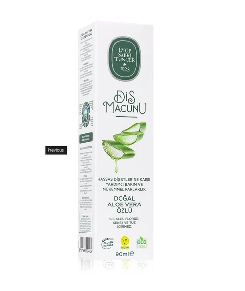 Eyüp Sabri TuncerDoğal Aloe Vera Özlü Diş Macunu 90 ml ürün görseli 1