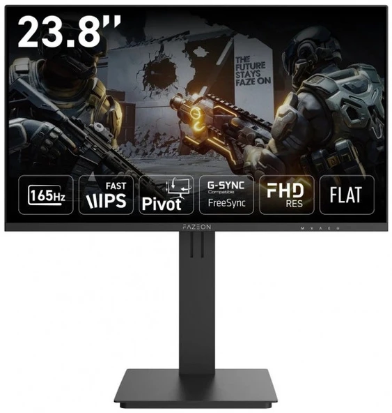 Fazeon X24F166P 24 5 ms Full HD Pivot IPS 165 Hz Oyuncu Monitörü ürün görseli 1