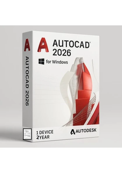 PTTAVM: Autocad 2026 (Windows) - 1 Pc 3 Yıl Autodesk Key (Full Sürüm)