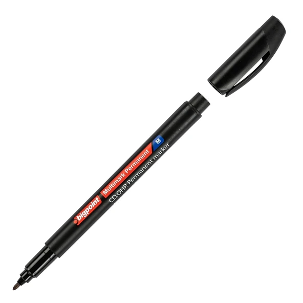 Bigpoint OHP Permanent (Asetat) Kalem M Siyah x 12 Adet ürün görseli 1