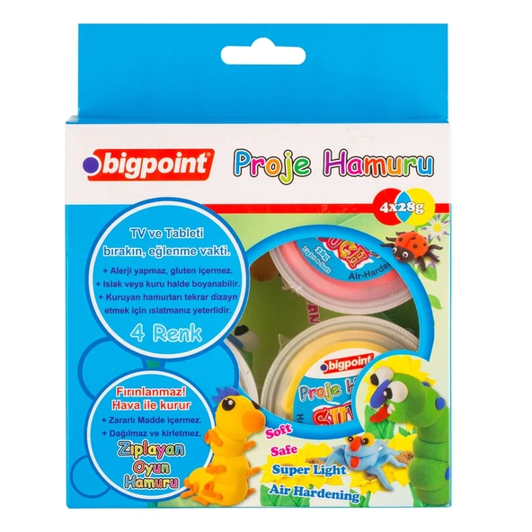 Bigpoint Proje Hamuru 4 Renk x 28 Gram ürün görseli 1