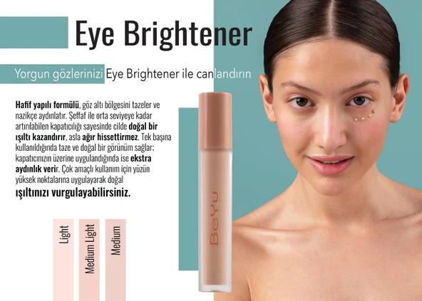 De Luxe Beyu Paris Eye Brightener 3,6g Göz Altı Aydınlatıcı-Light-Açık Ton. ürün görseli 1