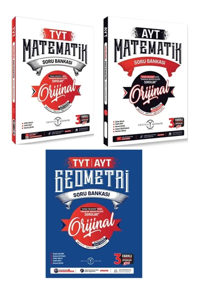 Orijinal TYT-AYT Matematik ve TYT-AYT Geometri 3lü Set ürün görseli 1