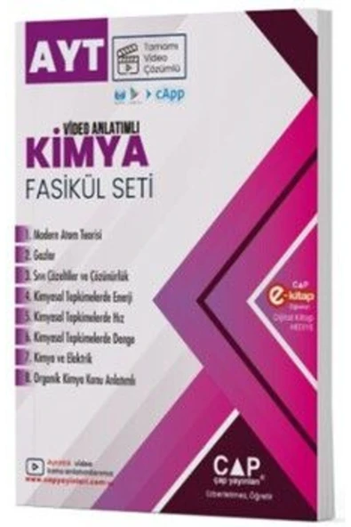 Çap Yayınları AYT Kimya Video Anlatımlı Fasikül Seti ürün görseli 1