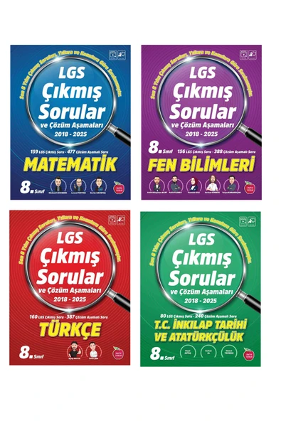 8. Sınıf LGS Çıkmış Sorular ve Çözümleri 2018-2025 Tüm Dersler ürün görseli 1