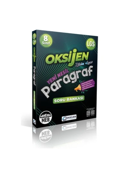 Oksijen Yayınları 8.sınıf Yeni Nesil Paragraf Soru Bankası ürün görseli 1