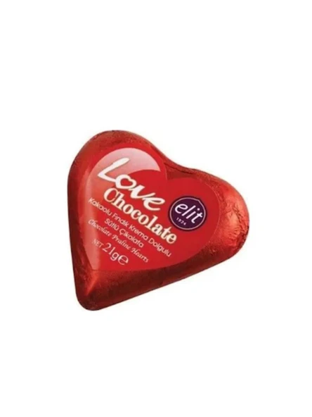 Elit Sütlü Love Chocolate Sevgiliye Kalp Çikolata 21 G ürün görseli 1