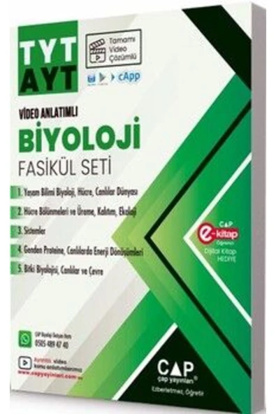 Çap Üniversiteye TYT AYT Hazırlık Biyoloji Fasikülü Seti ürün görseli 1