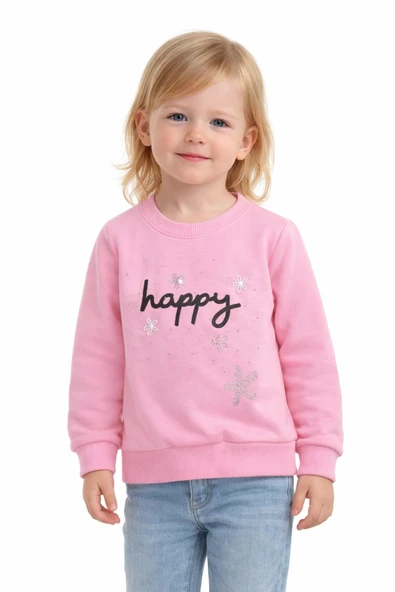 Kız Çocuk Happy Sweatshirt BGL-ST05270 ürün görseli 1