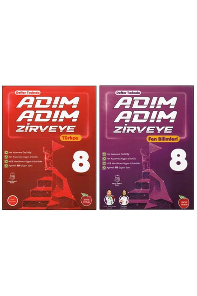 NEWTON 8. SINIF ADIM ADIM ZİRVEYE TÜRKÇE+FEN BİLİMLERİ (2 KİTAP) ürün görseli 1