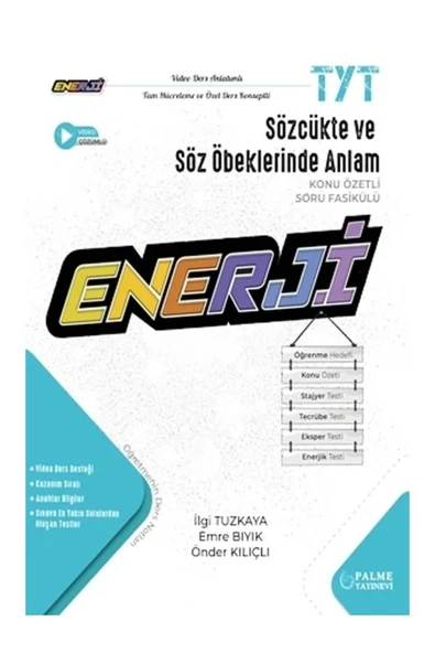 PALME YKS TYT ENERJİ SÖZCÜKTE VE SÖZ ÖBEKLERİNDE ANLAM KONU ÖZETLİ SORU FASİKÜLÜ ürün görseli 1