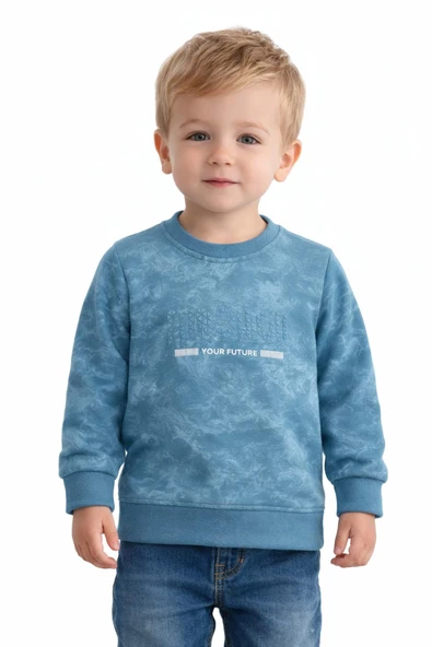 Erkek Çocuk Önü Baskılı Sweatshirt BGL-ST05244 ürün görseli 1
