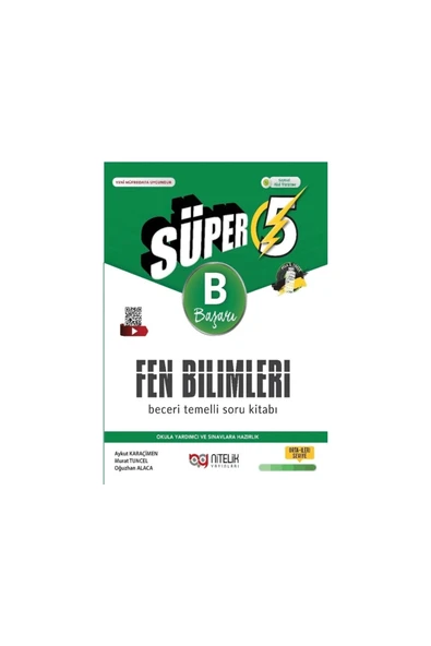 NİTELİK 5.SINIF SÜPER FEN BİLİMLERİ BECERİ TEMELLİ SORU KİTABI (B) ürün görseli 1