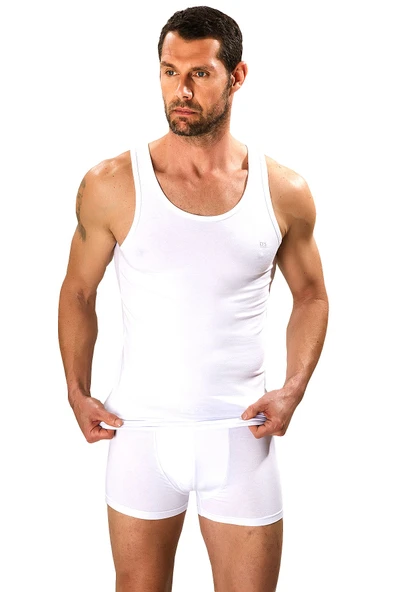 D'S Damat Comfort Erkek Atlet Boxer Takım Kutulu Damat Sandığı Çeyiz Seti Beyaz ürün görseli 1