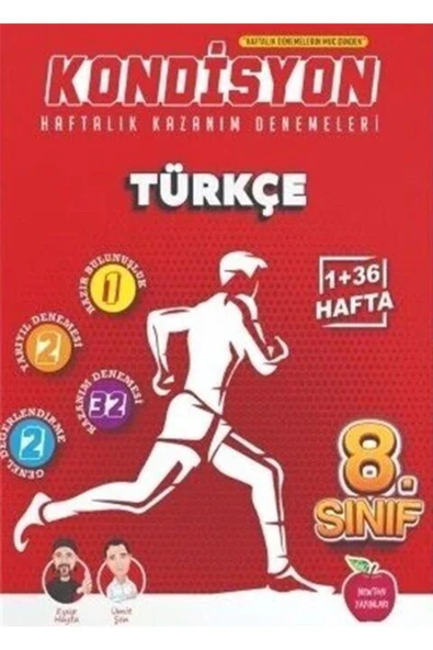 8. Sınıf Türkçe Kondisyon Haftalık Kazanım Denemeleri ürün görseli 1
