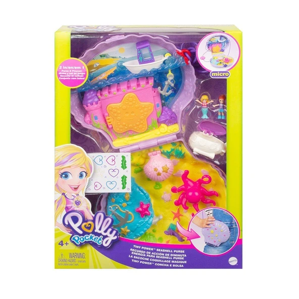 GKJ63 Polly Pocket Çanta Olabilen Micro Oyun Setleri / +4 yaş ürün görseli 1