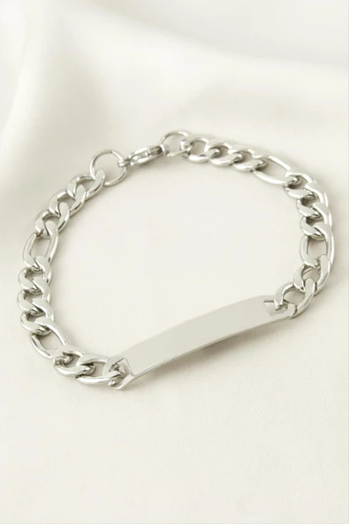 Künye Çelik Bileklik (İsim Yazılabilir) 4 cm - Resim 2