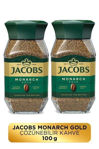 Jacobs Monarch Gold Cam Kavanoz Granül Kahve 100 gram X 2 Adet ürün görseli 1
