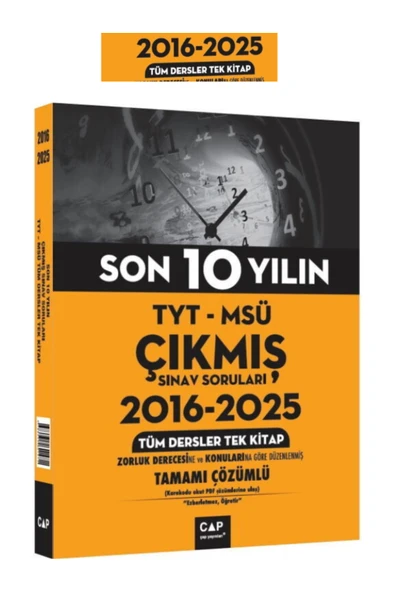 Çap Çıkmış 2016 2025TYT MSÜ Son 10 Yılın Çıkmış Soruları 2016 2025 ürün görseli 1