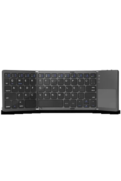 Plentiful Katlanabilir Bluetooth Type-c Klavye Türkçe Q Android / Ios siyah - Resim 3