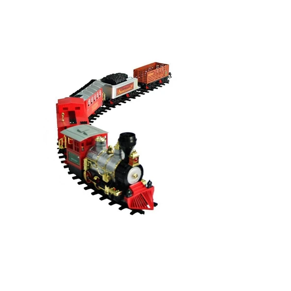 1555 Klasik Tren Seti Sesli ve Işıklı 35 Parça ürün görseli 1