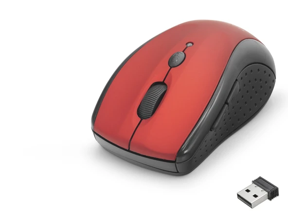 Kablosuz Mouse 800/1600 Dpi - Kırmızı Siyah HDX3405R ürün görseli 1