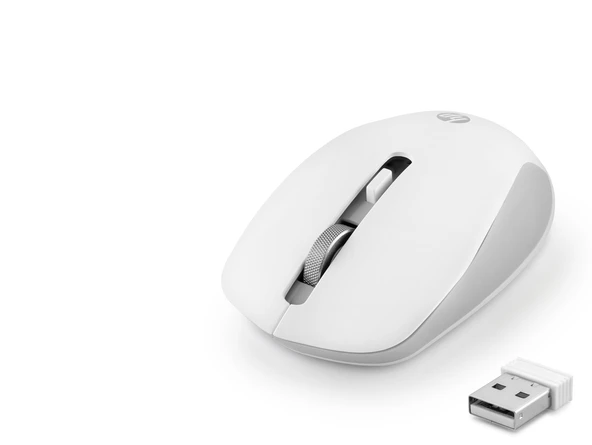 Sessiz Kablosuz Mouse Optik 800/1600 Dpi - Beyaz S1000B ürün görseli 1