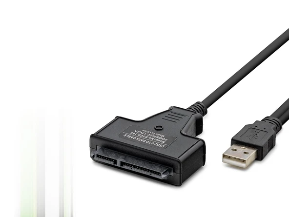 Usb To Sata Kablo 2.5 Güç Girişli 38Cm Siyah HDX7516 ürün görseli 1