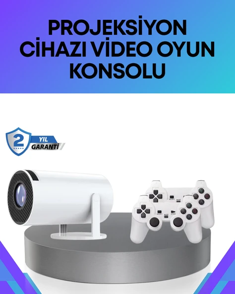 Oyun Konsolu Uyumlu Kablosuz Projeksiyon Cihazı Ev Sinema Deneyimi ürün görseli 1