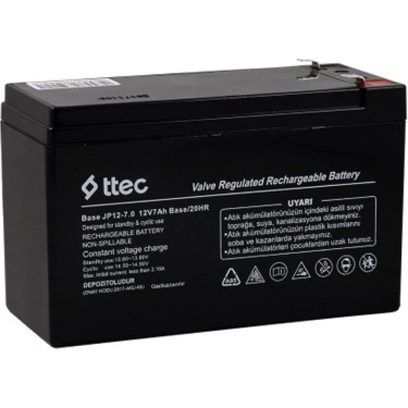12V 7 AH Base Kuru Bakımsız Akü ürün görseli 1