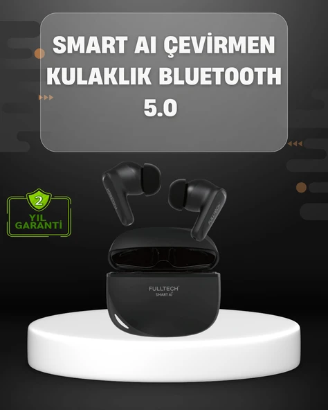 Yapay Zeka Destekli Bluetooth Kulaklık Anlık Çeviri ve Gürültü Engelleme ürün görseli 1