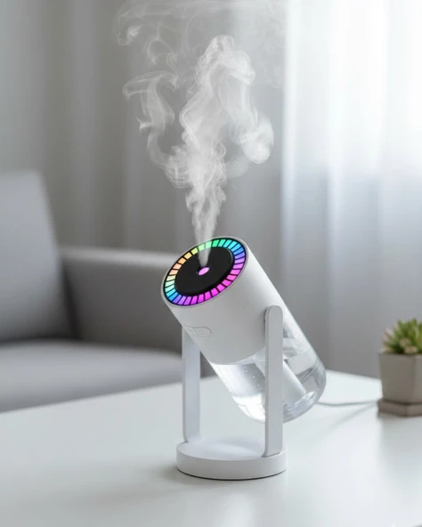 RGB Işıklı Hava Nemlendirici Ultrasonik Teknoloji ve Portatif Tasarım ürün görseli 1