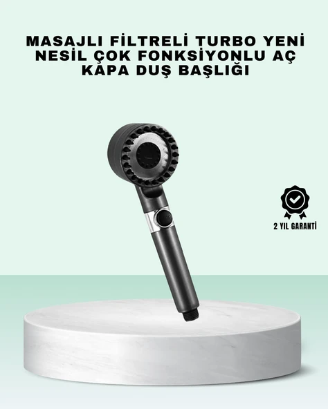 Aç Kapa Tuşlu Filtreli Duş Başlığı Yeni Nesil Tasarım ürün görseli 1