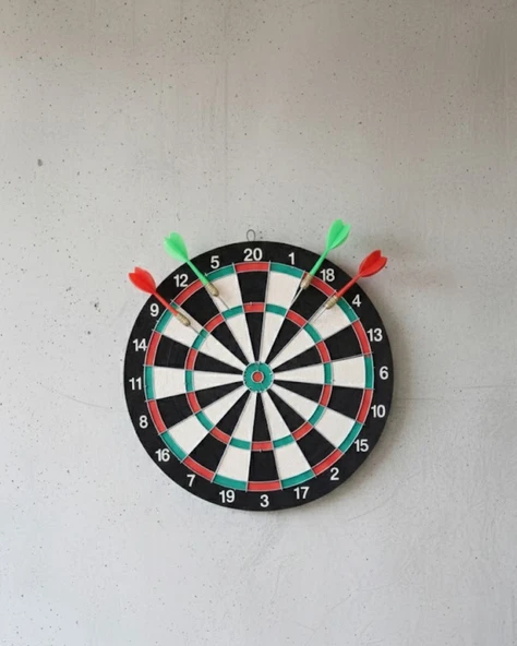 17 İnç Profesyonel Dart Tahtası Dayanıklı Yapı ve 4 Metal Dart Oku ürün görseli 1