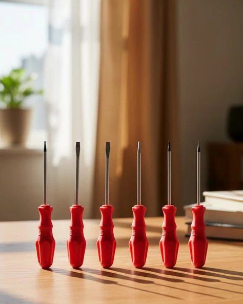 Düz ve Yıldız Başlıklı 7li Tornavida Seti Ergonomik Tutma ürün görseli 1