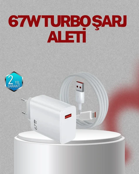67 Watt Type C Şarj Adaptörü Asus Zenfone 7 8 9 Uyumlu ürün görseli 1