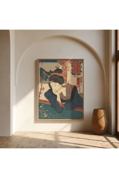 Pegziz Japon Gravür Sanatı Dekoratif Poster 60x90cm. ürün görseli 1