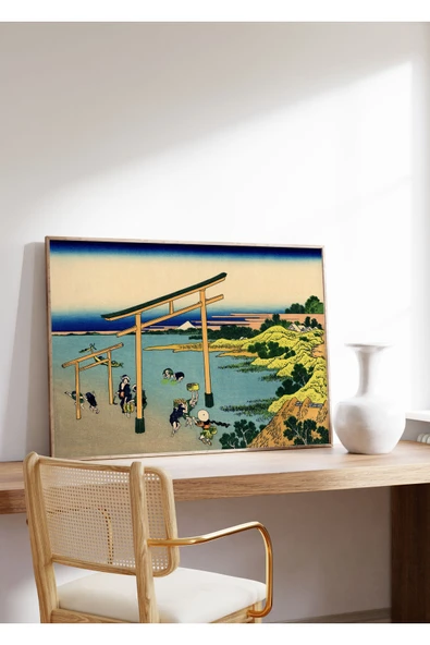 Pegziz Japon Gravür Sanatı Dekoratif Poster 60x90cm. ürün görseli 1
