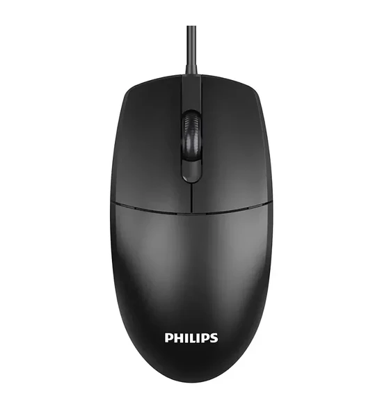 PHILIPS SPK7247B KABLOLU OFİS MOUSE SİYAH ürün görseli 1