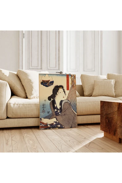 Pegziz Japon Gravür Sanatı Dekoratif Poster 60x90cm. ürün görseli 1