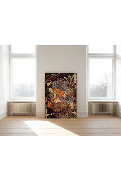 Pegziz Japon Gravür Sanatı Dekoratif Poster 60x90cm. ürün görseli 1
