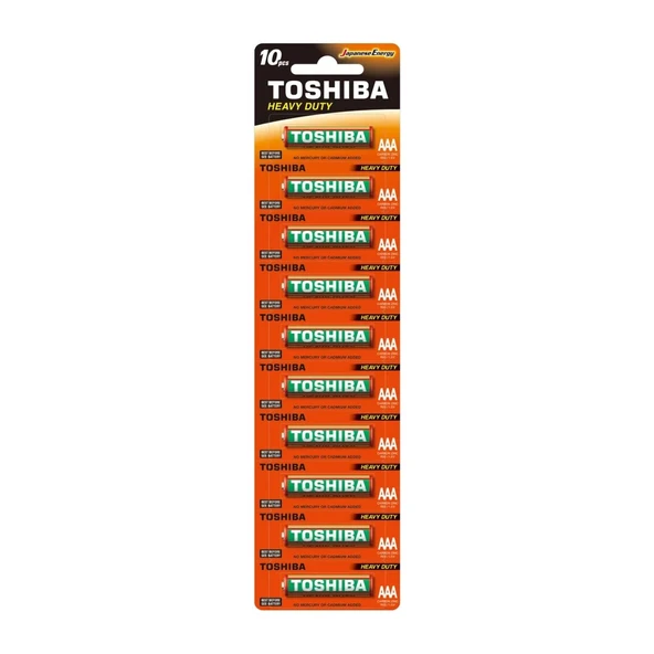 TOSHIBA R03KG KARTELA İNCE PİL 10LU ürün görseli 1