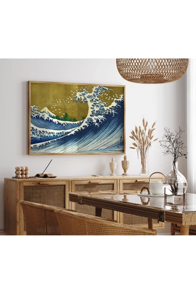 Pegziz Japon Gravür Sanatı Dekoratif Poster 60x90cm. ürün görseli 1