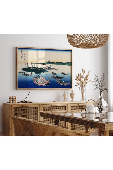 Pegziz Japon Gravür Sanatı Dekoratif Poster 60x90cm. ürün görseli 1