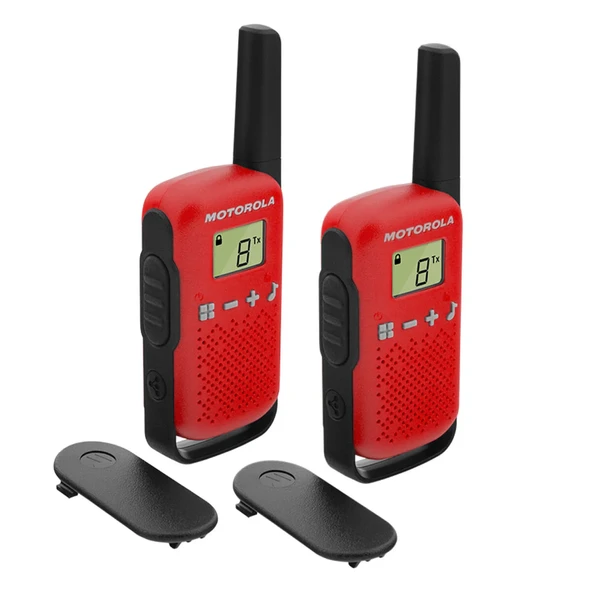 MOTOROLA T42 TELSİZ İKİLİ SET KIRMIZI ürün görseli 1