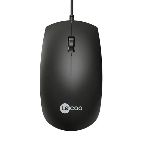 Lecoo MS100 USB Kablolu 1000DPI 3 Tuşlu Optik Mouse Siyah ürün görseli 1